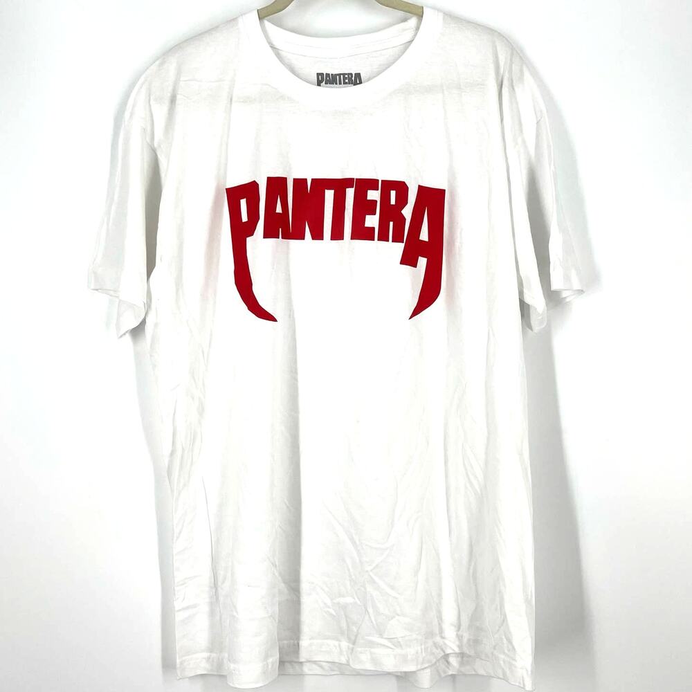 Pantera White Band Tee 100% Cotton T-Shirt Size 2XL NWOT